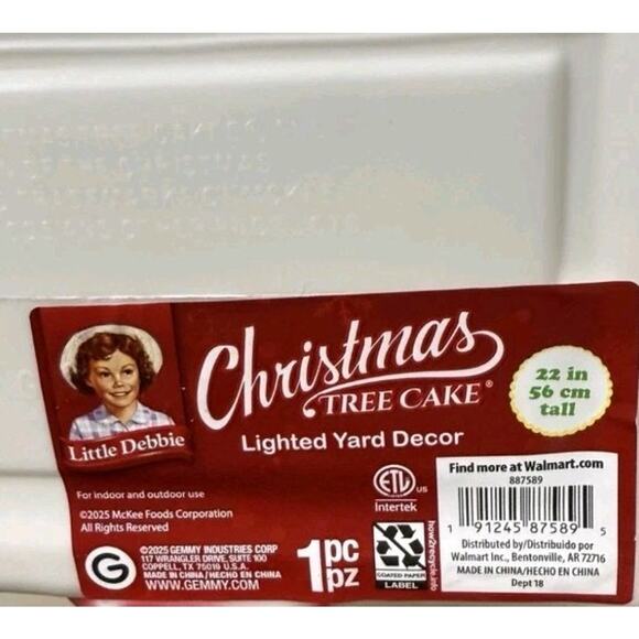 Little Debbie Christmas Tree Cake Blow Mold 22' LED Lighted NEW - Picture 7 of 7